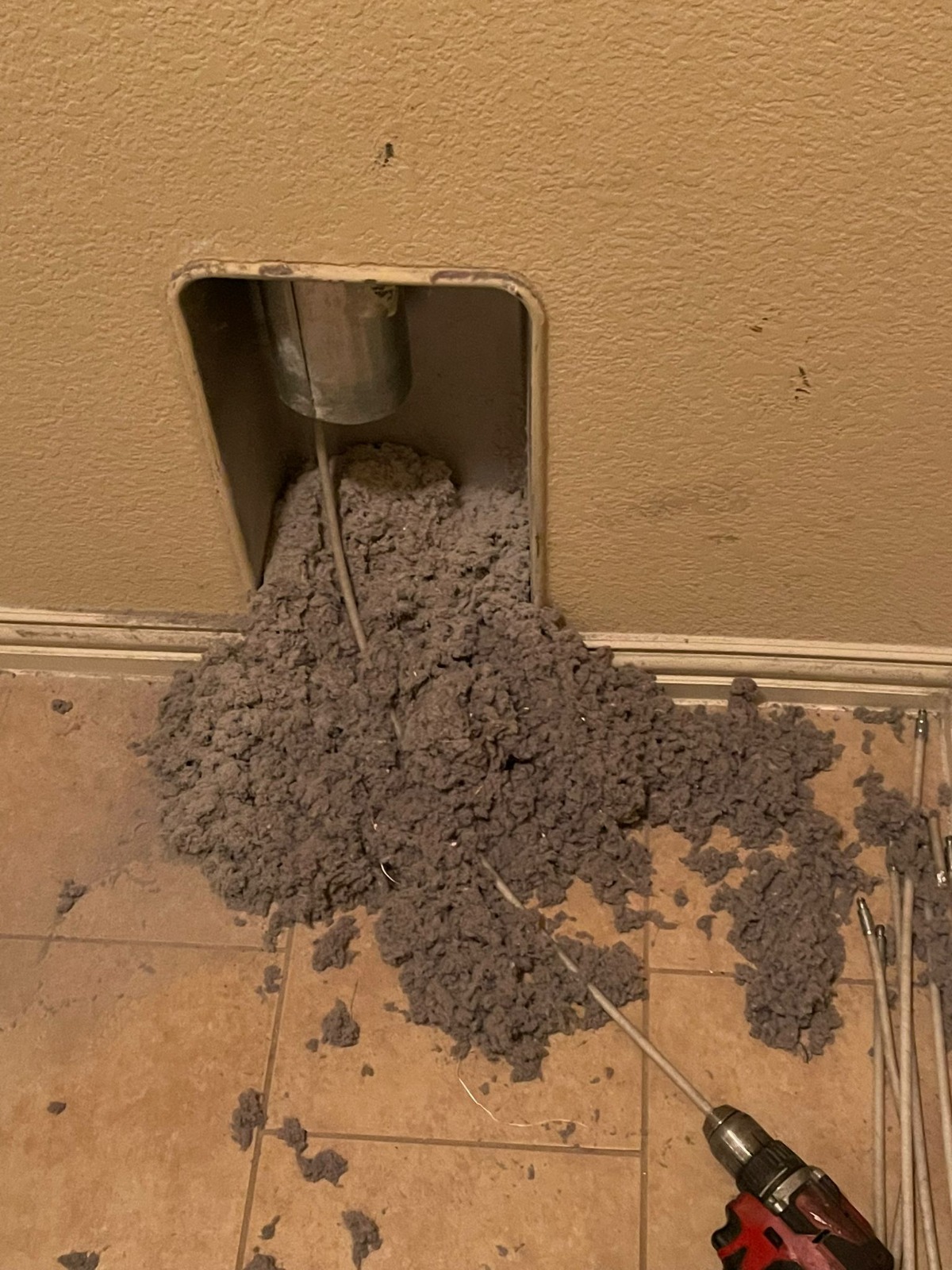 Pounds of lint removed from a dryer vent in Benbrook